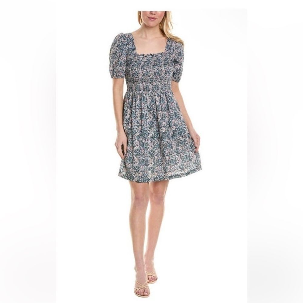 MICHAEL STARS NWT Jude Above the Knee Smaocked Puff Sleeve Cotton Dress
Size LP